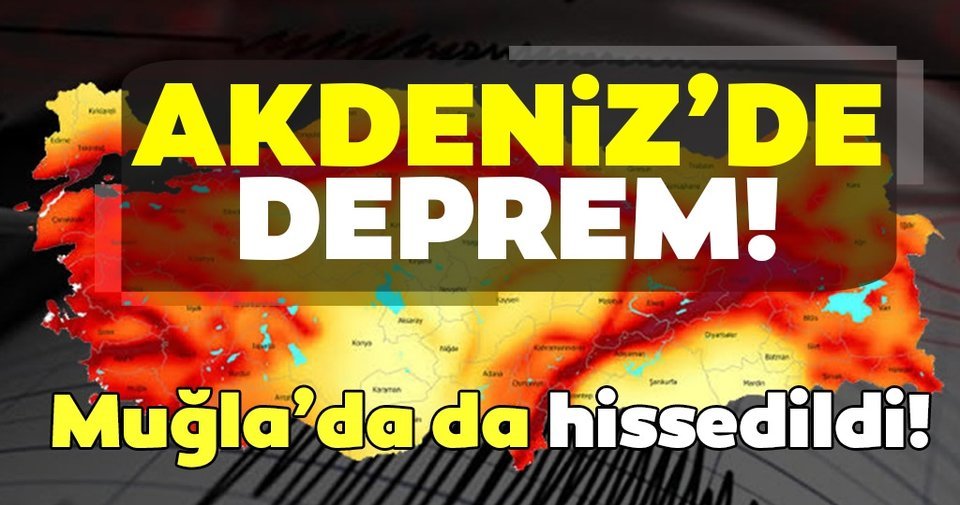 Akdeniz'de 4.2 büyüklüğünde deprem