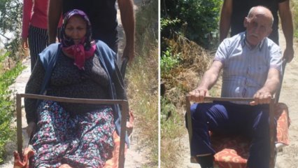 Çile dolu hastane yolu! Yaşlı çift yetkililerden yardım istiyor 