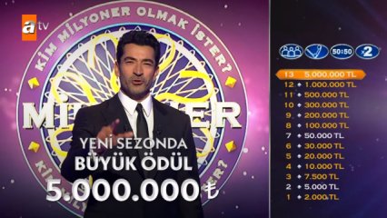 Kim Milyoner Olmak İster'de büyük ödül 5 milyon TL'ye yükseltildi 