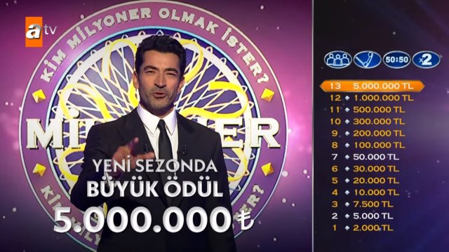 Kim Milyoner Olmak İster'de büyük ödül 5 milyon TL'ye yükseltildi 